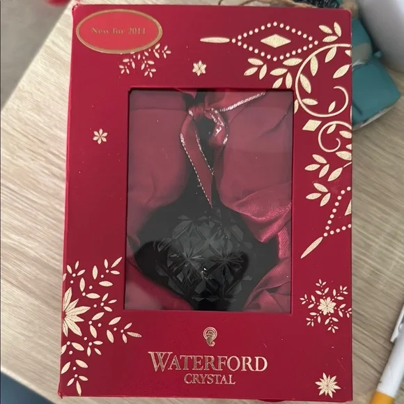 Waterford Green Crystal Holiday Ornament